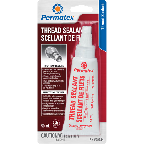 High Temperature Thread Sealant, Bottle, 50 ml, -54° C - 204° C/-65° F - 400° F Equipex