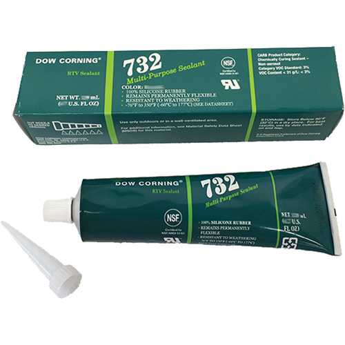 732 Sealant, 90 ml, Tube, White Equipex