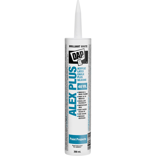 Produit de calfeutrage tout usage au latex acrylique et silicone Alex Plus Equipex