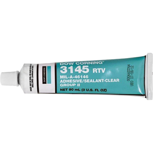Scellant adh&eacute;sif &agrave; la silicone Dowsil RTV 3145 MIL-A-46146, Tube, Transparent Equipex