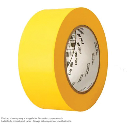 Ruban pour conduites en vinyle 3903, 76 mm (3") la x 45,75 m (150') lo, 6,5 mils, Jaune Equipex