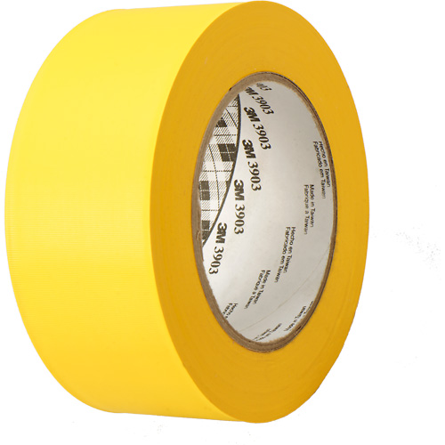 Rubans adh&eacute;sifs en vinyle 3903, 49" (4,08') la x 46 m (151') lo, 6,5 mils, Jaune Equipex