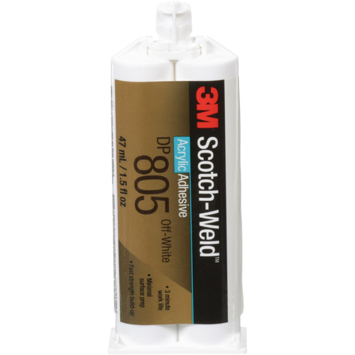 Adh&eacute;sif acrylique Scotch-Weld, Deux composants, Cartouche double, 1,6 oz liq., Blanc cass&eacute; Equipex