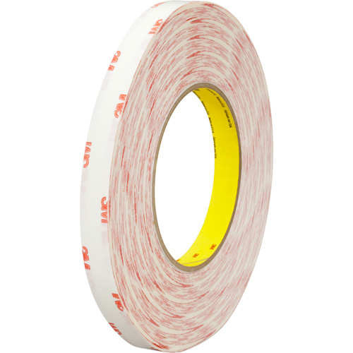 Ruban double face en textile 9456, 25,4 mm (1") x 66 m (216'), Transparent Equipex