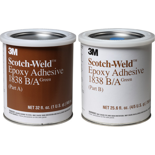 Adh&eacute;sif Scotch-Weld, 32 oz liq., Seau, Deux composants, Vert Equipex