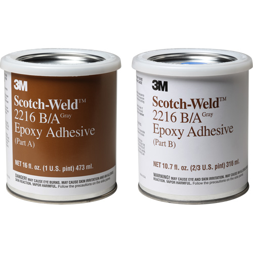 Adh&eacute;sif Scotch-Weld, 32 oz liq., Trousse, Deux composants, Gris Equipex