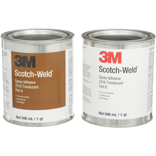 Adh&eacute;sif Scotch-Weld, 32 oz liq., Trousse, Deux composants, Translucide Equipex