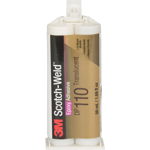Adh&eacute;sif Scotch-Weld, 1,64 liq. oz., Cartouche double, Deux composants, Transparent Equipex