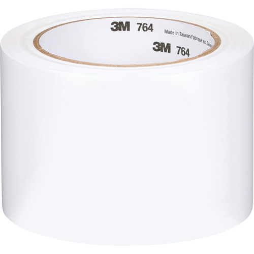 764 General-Purpose Vinyl Tape, 76 mm (3") W x 32.9 m (108') L, 5 mils, White Equipex