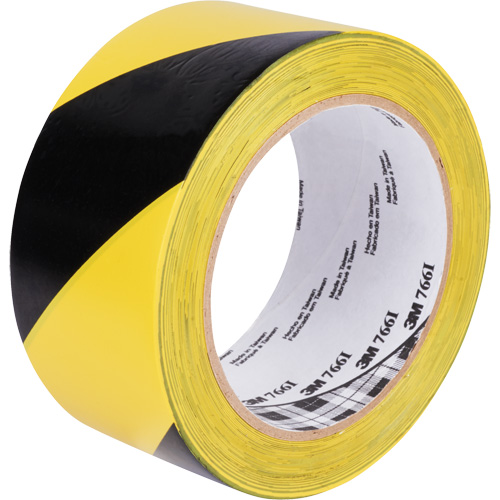 Hazard Warning Tape 766, 50.8 mm (2") x 33 m (108'), Black/Yellow Equipex