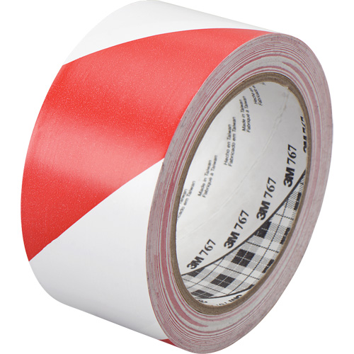 Ruban de signalisation de danger 767, 50,8 mm (2") x 33 m (108'), Rouge/Blanc Equipex