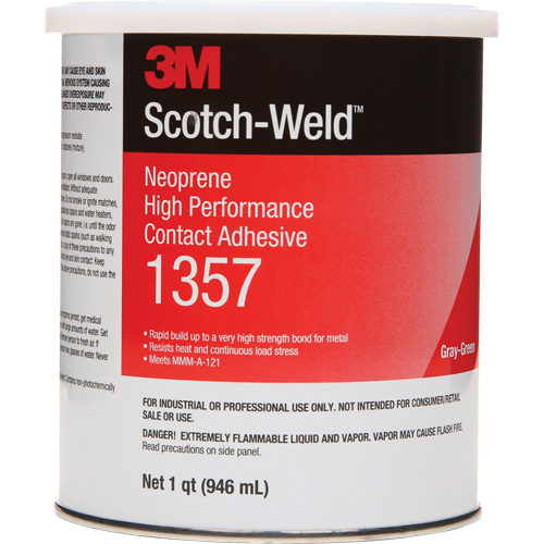 Neoprene High-Performance Contact Adhesive, Can, 32 fl. oz., Grey Equipex