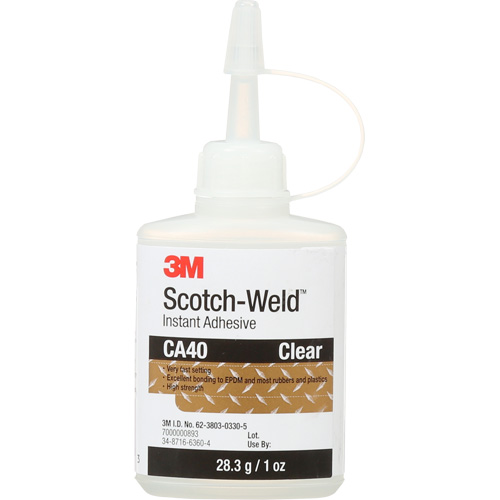Adh&eacute;sif instantan&eacute;, 1 oz, Bouteille, Jaune Equipex