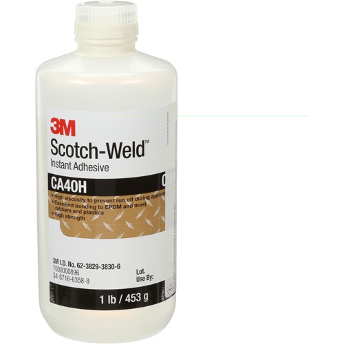 Scotch-Weld Instant Adhesive, Clear, Bottle, 1 lbs. Equipex