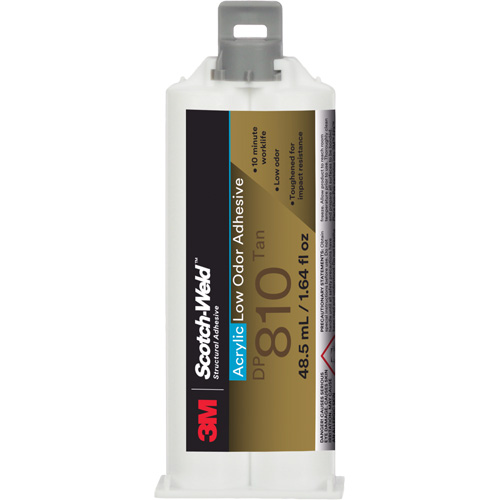 Adh&eacute;sif acrylique &agrave; faible odeur Scotch-Weld, Deux composants, Cartouche, 1,64 liq. oz., Blanc cass&eacute; Equipex