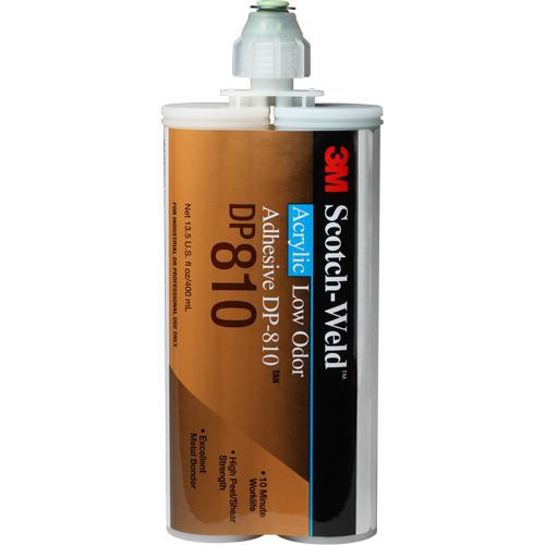 Scotch-Weld Low-Odor Acrylic Adhesive, Two-Part, Cartridge, 400 ml, Off-White Equipex