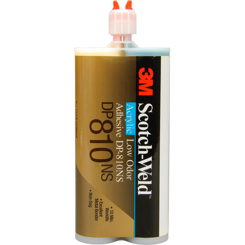 Scotch-Weld Low-Odor Acrylic Adhesive, Two-Part, Cartridge, 200 ml, Off-White Equipex