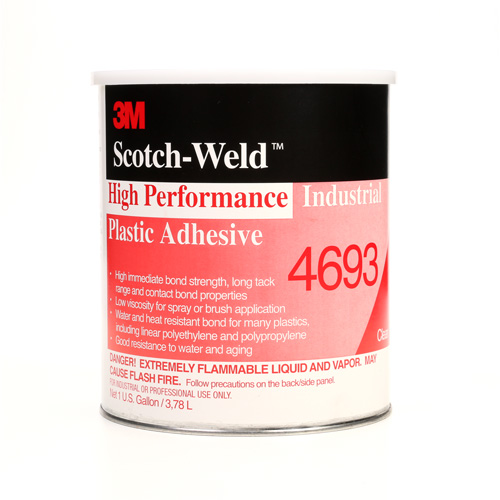 Adh&eacute;sif en plastique industriel haute performance, 1 gal., Gallon, Jaune Equipex