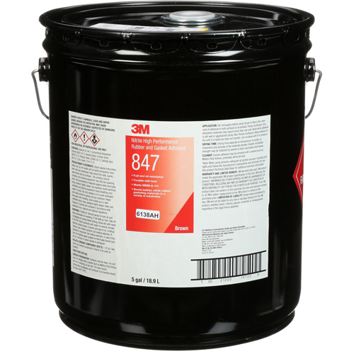 Scotch-Weld High-Performance Rubber & Gasket Adhesive, Pail, Brown Equipex