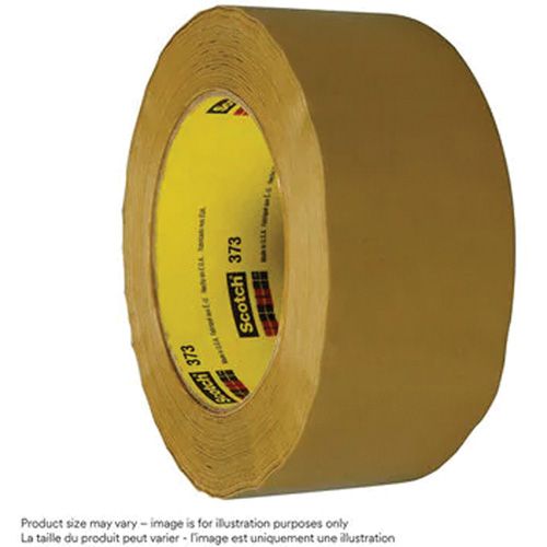Scotch&reg; Box Sealing Tape 373, Hot Melt Adhesive, 2.5 mils, 48 mm (2") x 100 m (328') Equipex