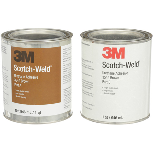 Scotch-Weld Urethane Adhesive 3549, 64 fl. oz., Can, Brown Equipex