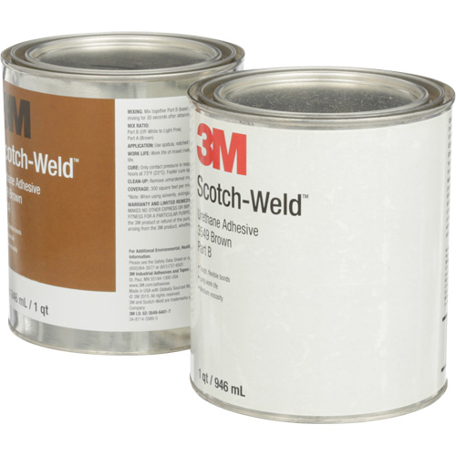 Scotch-Weld Urethane Adhesive 3549, 64 fl. oz., Can, Brown Equipex