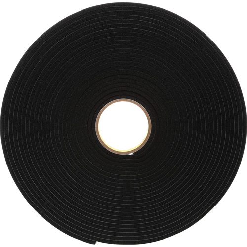 Ruban de mousse en vinyle 4504, 25,4 mm (1") la x 16,5 m (54') lo, 250 mils, Noir Equipex