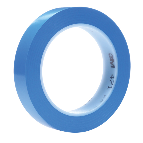 Ruban en vinyle 471+, 50,8 mm (2") la x 32,9 m (108') lo, 5,3 mils, Bleu Equipex