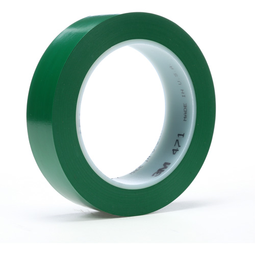 Ruban en vinyle 471, 19 mm (3/4") la x 32,9 m (108') lo, 5,2 mils, Vert Equipex