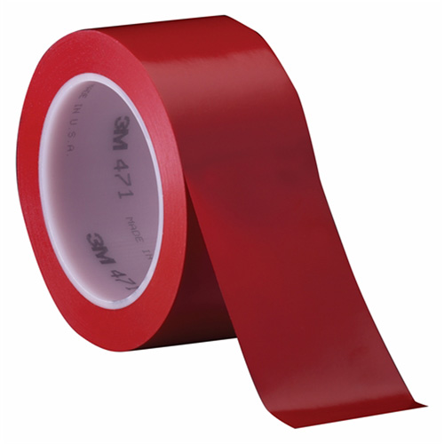 471 Vinyl Tape, 6 mm (1/4") W x 32.9 m (108') L, 5.2 mils, Red Equipex