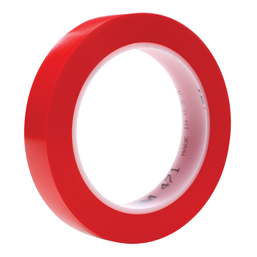 Ruban en vinyle 471, 19 mm (3/4") la x 32,9 m (108') lo, 5,3 mils, Rouge Equipex