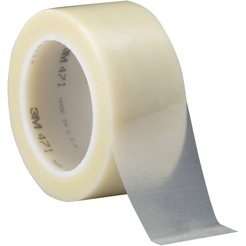471 Vinyl Tape, 50.8 mm (2") W x 32.9 m (108') L, 5.2 mils, Clear Equipex