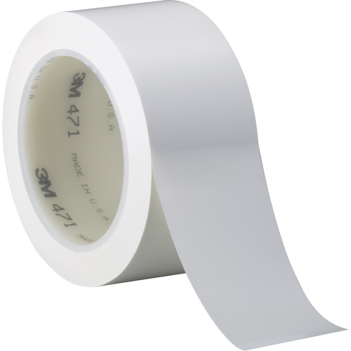 Ruban en vinyle 471, 38 mm (1-1/2") la x 32,9 m (108') lo, 5,2 mils, Blanc Equipex