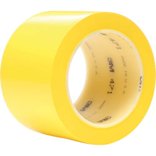 Ruban en vinyle 471, 76,2 mm (3") la x 32,9 m (108') lo, 5,2 mils, Jaune Equipex