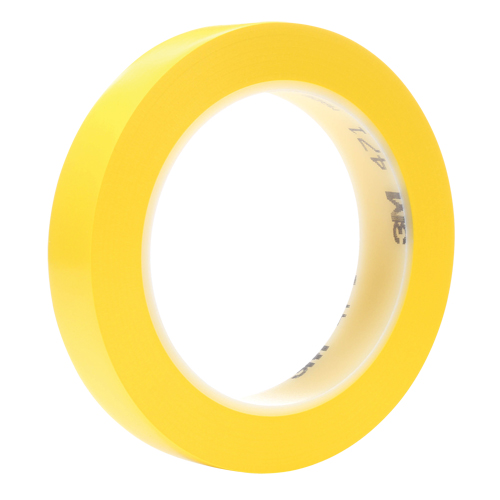 471 Vinyl Tape, 19 mm (3/4") W x 32.9 m (108') L, 5.3 mils, Yellow Equipex