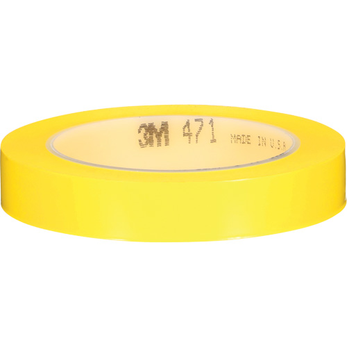 471 Vinyl Tape, 19 mm (3/4") W x 32.9 m (108') L, 5.3 mils, Yellow Equipex