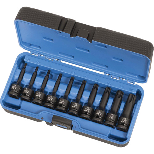 PTB-1210 Jeu de douilles &agrave; chocs DriveTorx &agrave; prise 1/2", Torx, Prise 1/2", 10 mr Equipex