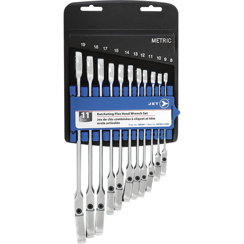 RCWS-11FM Metric Flex Head Ratchet Combination Wrench Set Equipex