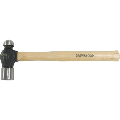 BP-40H Ball Pein Hammer with Hickory Handle, 40 oz. Head Weight, Plain Face, Wood Handle Equipex