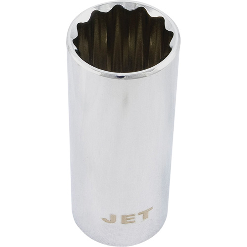 12-Point Chrome Socket, 3/4", 1/2" Drive, 12 Points, Deep Equipex