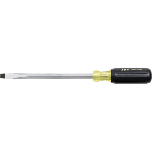 JKSS-8 Tournevis &agrave; fente, Tige de 3/8", Carr&eacute;e, 8" lo, Prise en Coussin&eacute;e Equipex