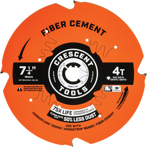 Lame de scie circulaire, 7-1/4", 4 dents, Pour B&eacute;ton Equipex