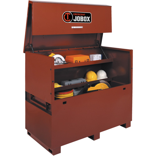 Long Piano Box, 60" W x 30-1/2" D x 50" H, Black/Orange Equipex