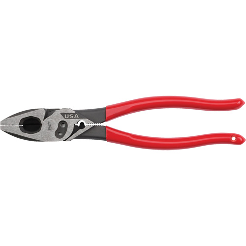 Pince &agrave; poign&eacute;es tremp&eacute;es pour monteurs de lignes avec pince &agrave; sertir et coupe-boulons Equipex