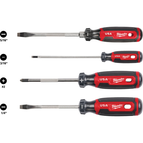Cushion Grip Screwdriver Set, 4 Pcs. Equipex