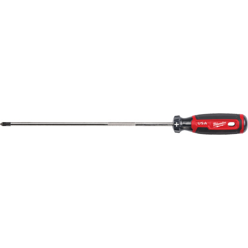 Phillips Screwdriver, #2 Tip, Round, 363 mm L, Cushion Grip Handle Equipex