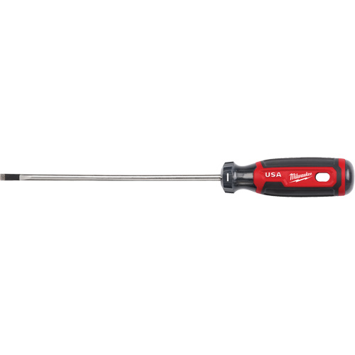 Cabinet Screwdriver, 3/16" Tip, Round, 254 mm L, Cushion Grip Handle Equipex