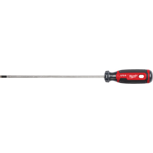 Cabinet Screwdriver, 3/16" Tip, Round, 279 mm L, Cushion Grip Handle Equipex