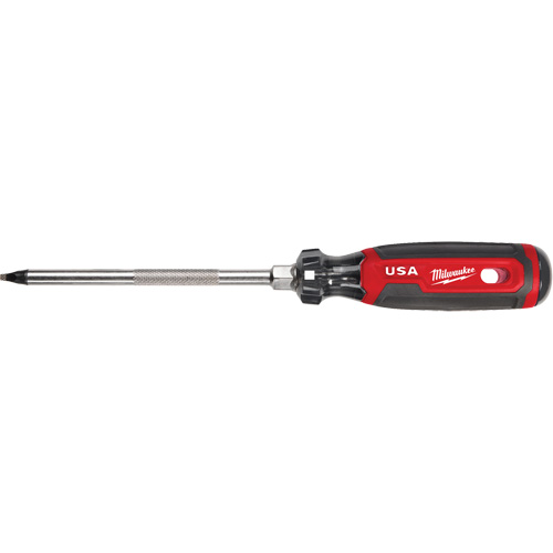 Square Screwdriver, #3 Tip, Round, 279 mm L, Cushion Grip Handle Equipex