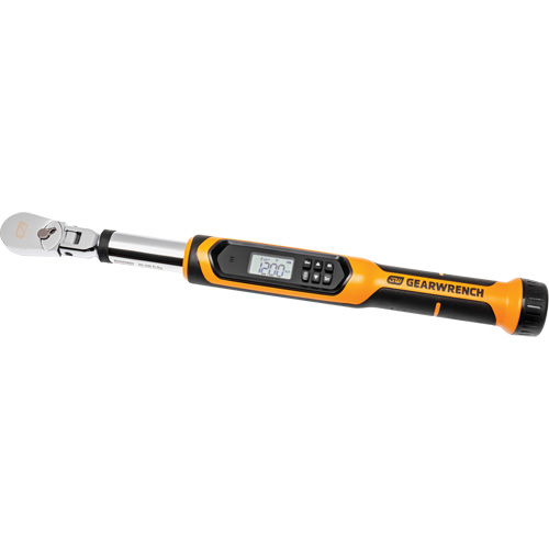 Cl&eacute; dynamom&eacute;trique &agrave; t&ecirc;te flexible avec angle, &eacute;lectronique, Entraînement 3/8" carr&eacute;, 120 - 1200 lb-pi Equipex